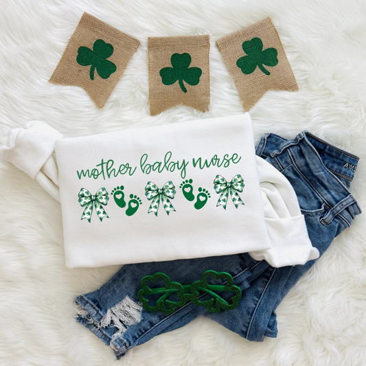 Custom St. Patrick’s Day Nurse Sweatshirt | Personalized Nursing Specialty Crewneck | Lucky Nurse Gift | Cute Hospital Sweatshirt