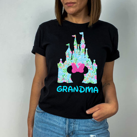 CUSTOM PREPPY CASTLE GRANDMA/NANA/MIMI/GIGI SHIRT