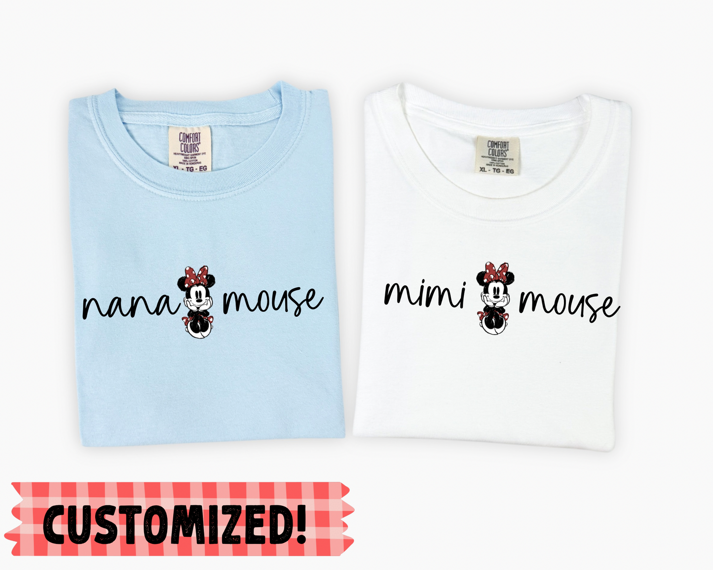 CUSTOM MINNIE MOUSE GRANDMA/NANA/MIMI/GIGI SHIRT