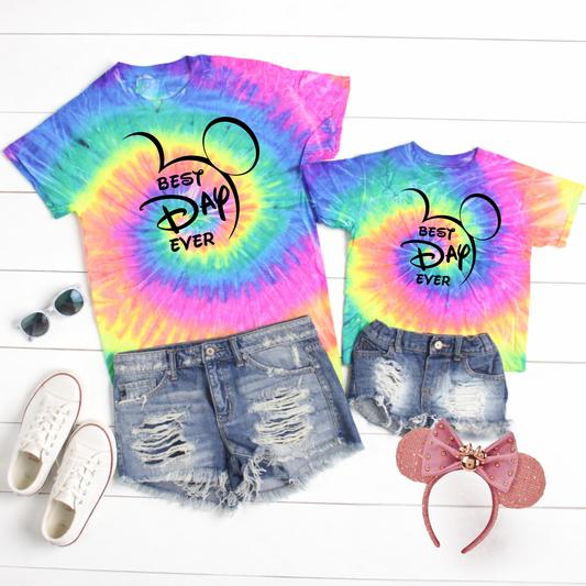 BEST DAY EVER TIE DYE SHIRTS - YOUTH & ADULTS
