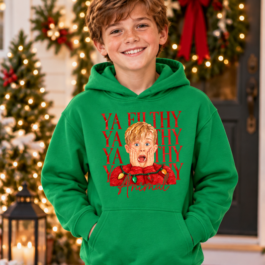 FILTHY ANIMAL - FUNNY CHRISTMAS Graphic Hoodie for Kids & Tweens