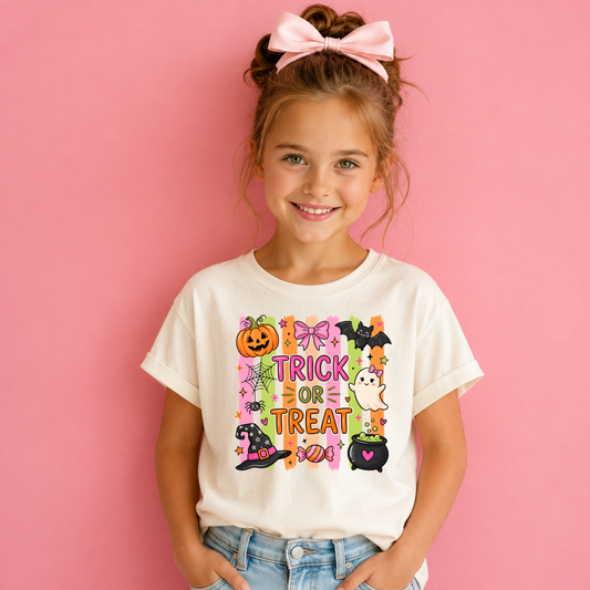 TRICK OR TREAT Halloween Kids Shirt | Toddler & Youth Sizes