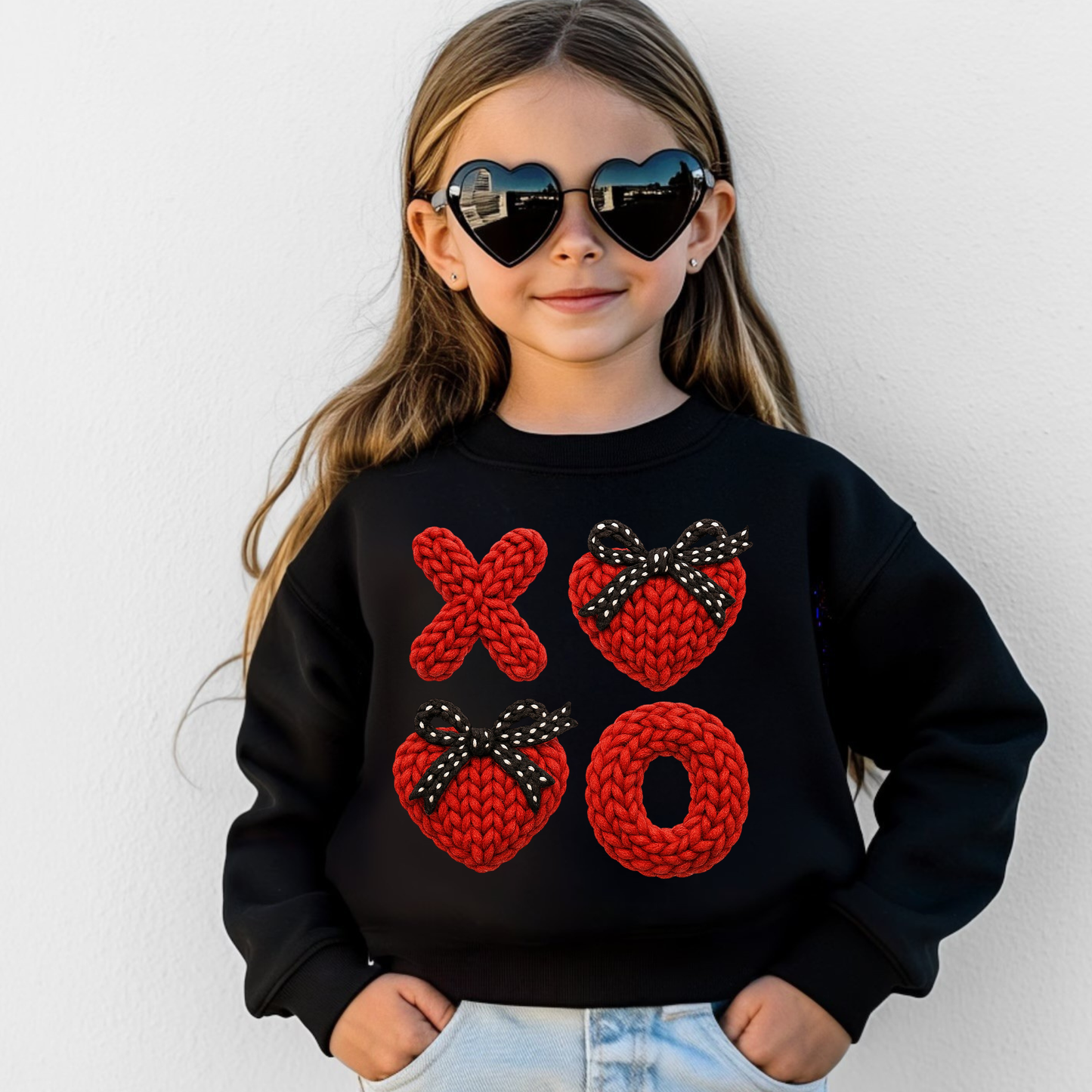 Girls XOXO Valentine’s Day Sweatshirt – Cute Kids Valentine Outfit