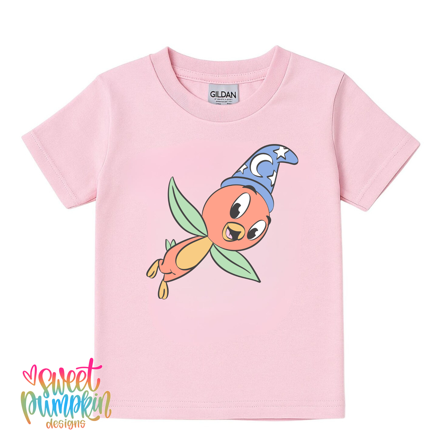 Sorcerer Orange Bird Shirt Magical Theme Park Kids Shirt | Toddler & Youth Sizes