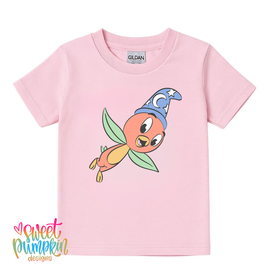 Sorcerer Orange Bird Shirt Magical Theme Park Kids Shirt | Toddler & Youth Sizes