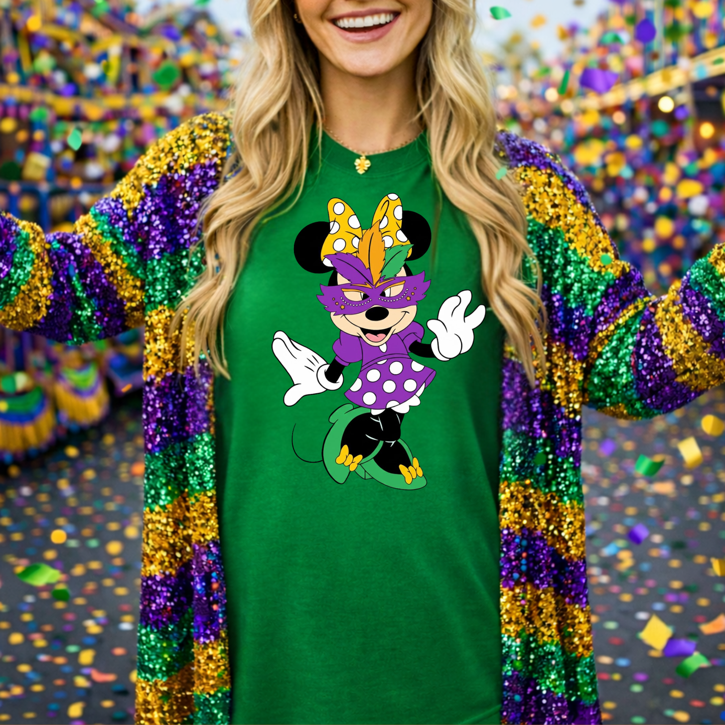 Girl Mouse Mardi Gras Shirt