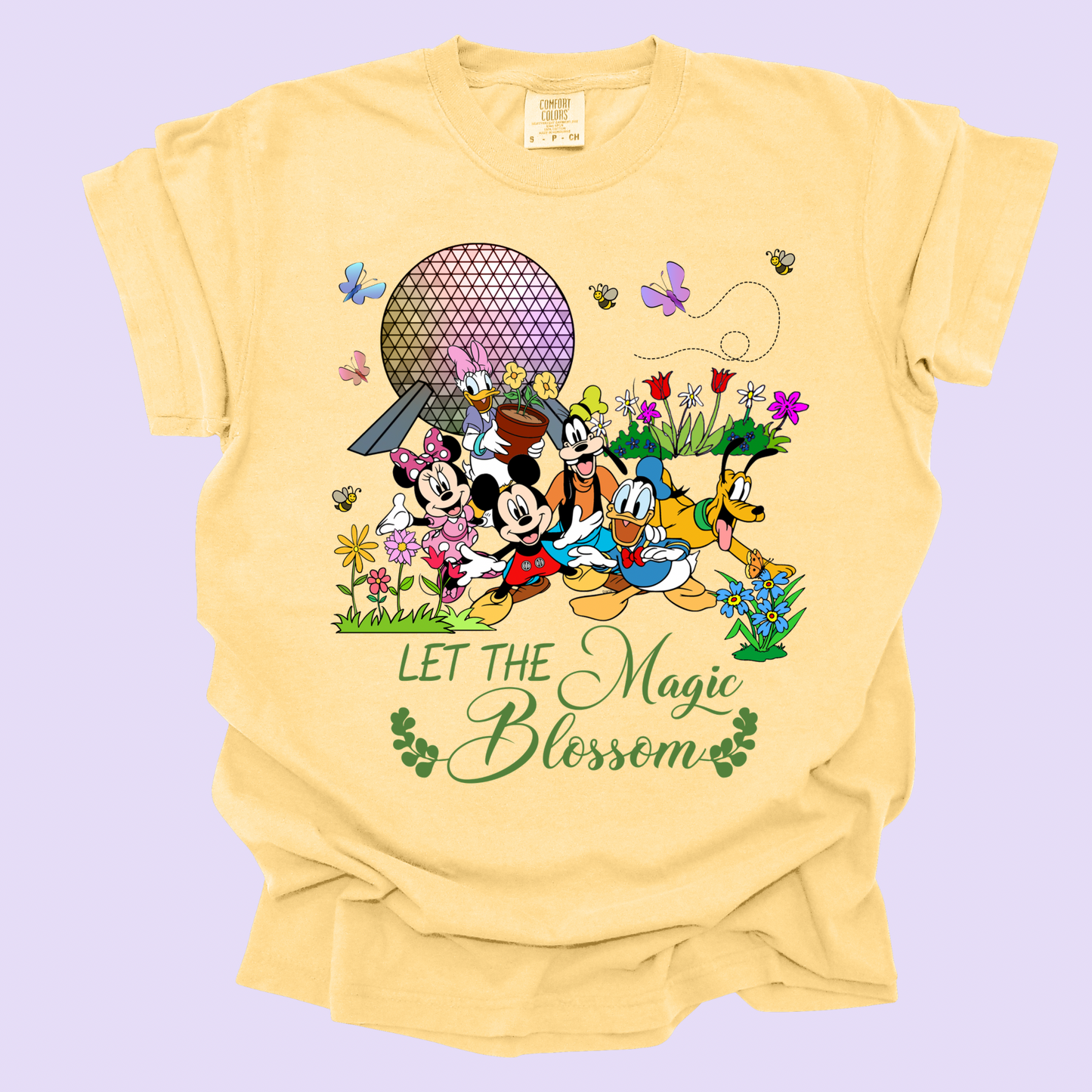 MOUSE GANG LET THE MAGIC BLOSSOM – Flower & Garden Festival Outfit, Spring Park Day Tee, Comfort Colors Youth & Adult, Gift for Women Moms Girls