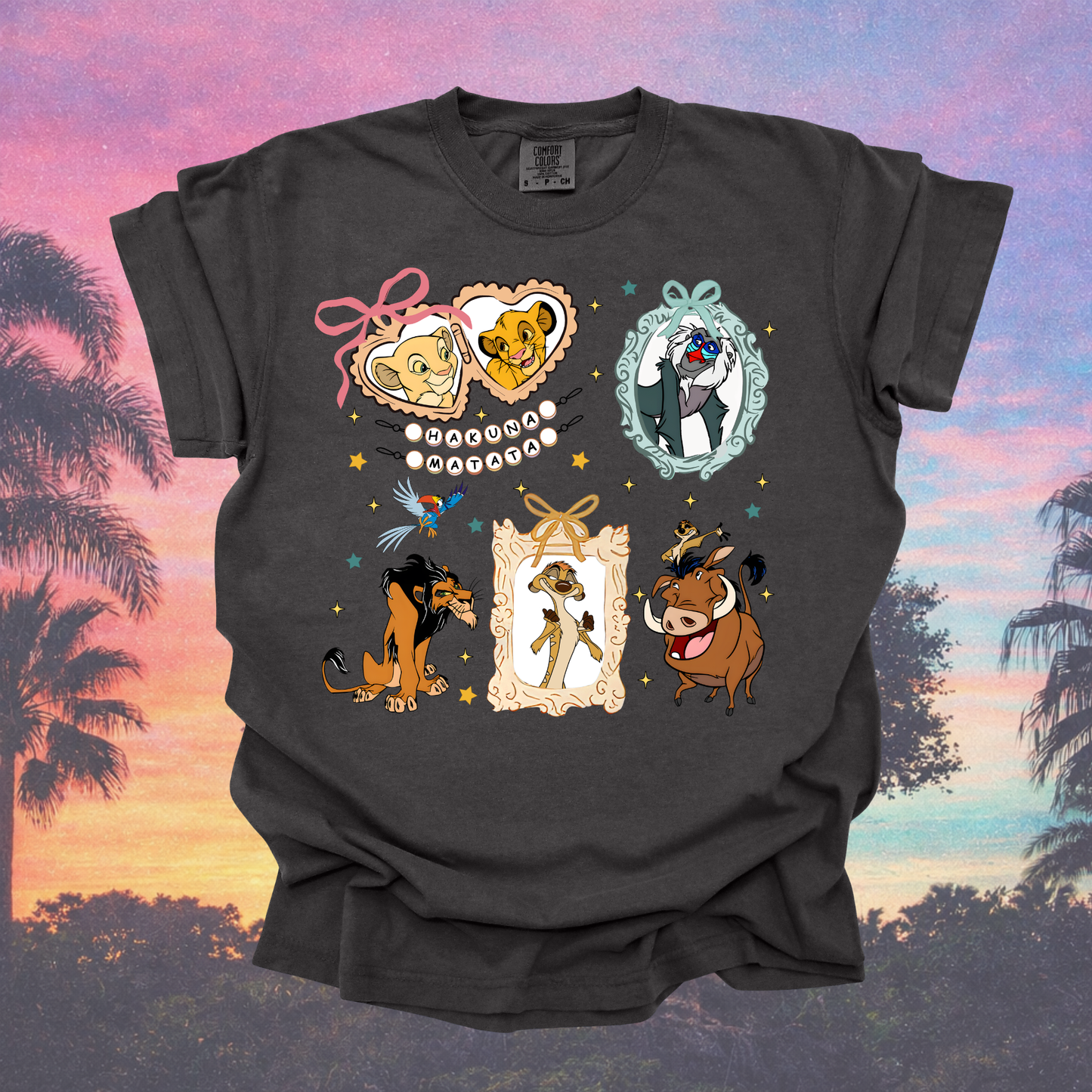 LION LOCKET COQUETTE SHIRT- Comfort Colors