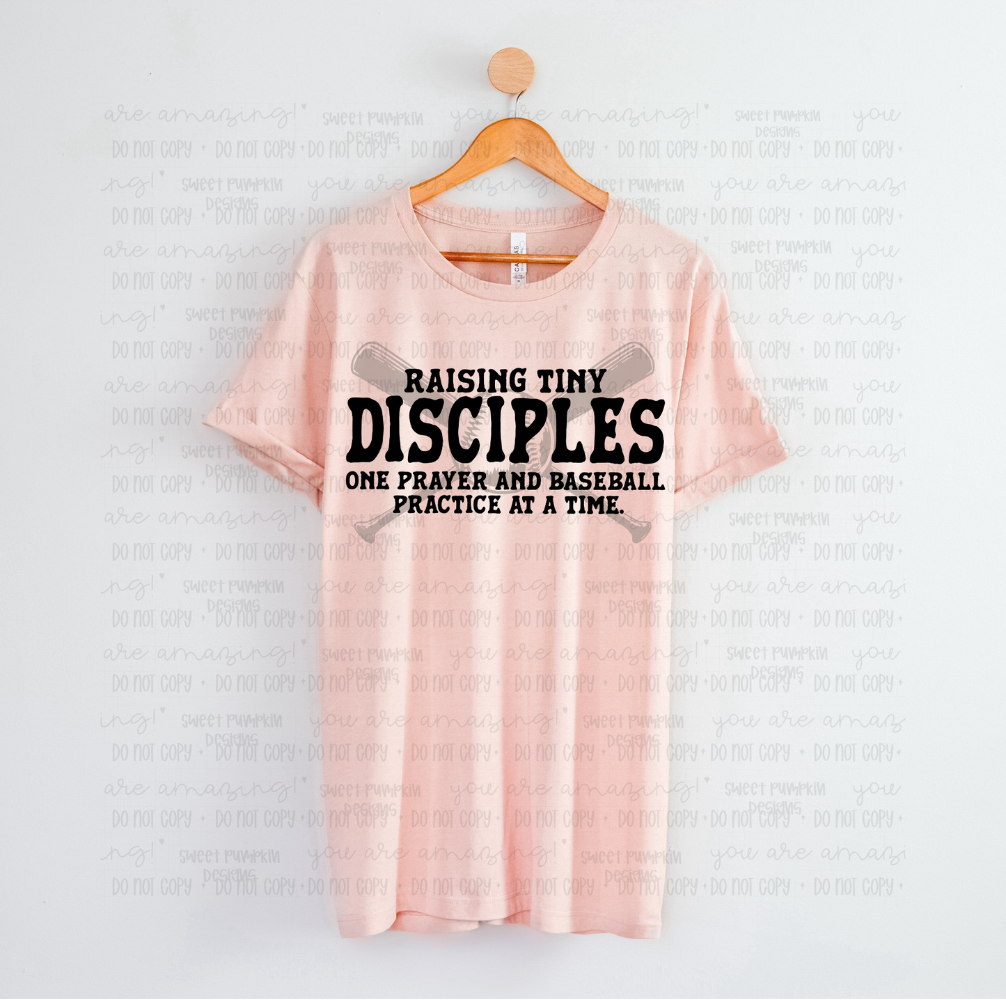 Raising Tiny Disciples Baseball Mama Shirt