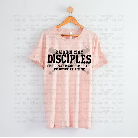 Raising Tiny Disciples Baseball Mama Shirt