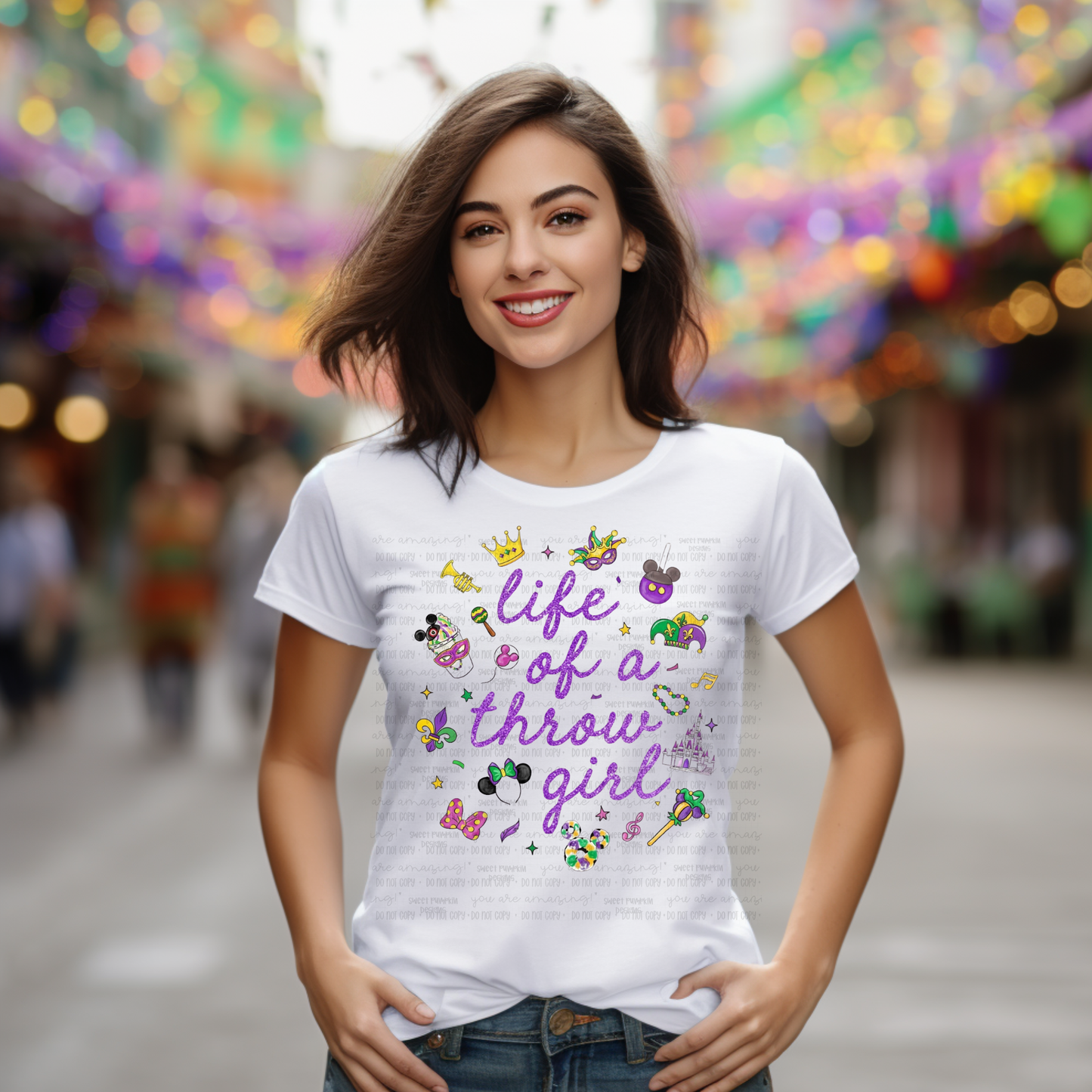 LIFE OF A THROW GIRL THEME PARK SHIRT