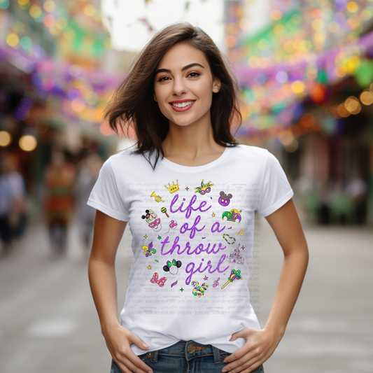 LIFE OF A THROW GIRL THEME PARK SHIRT