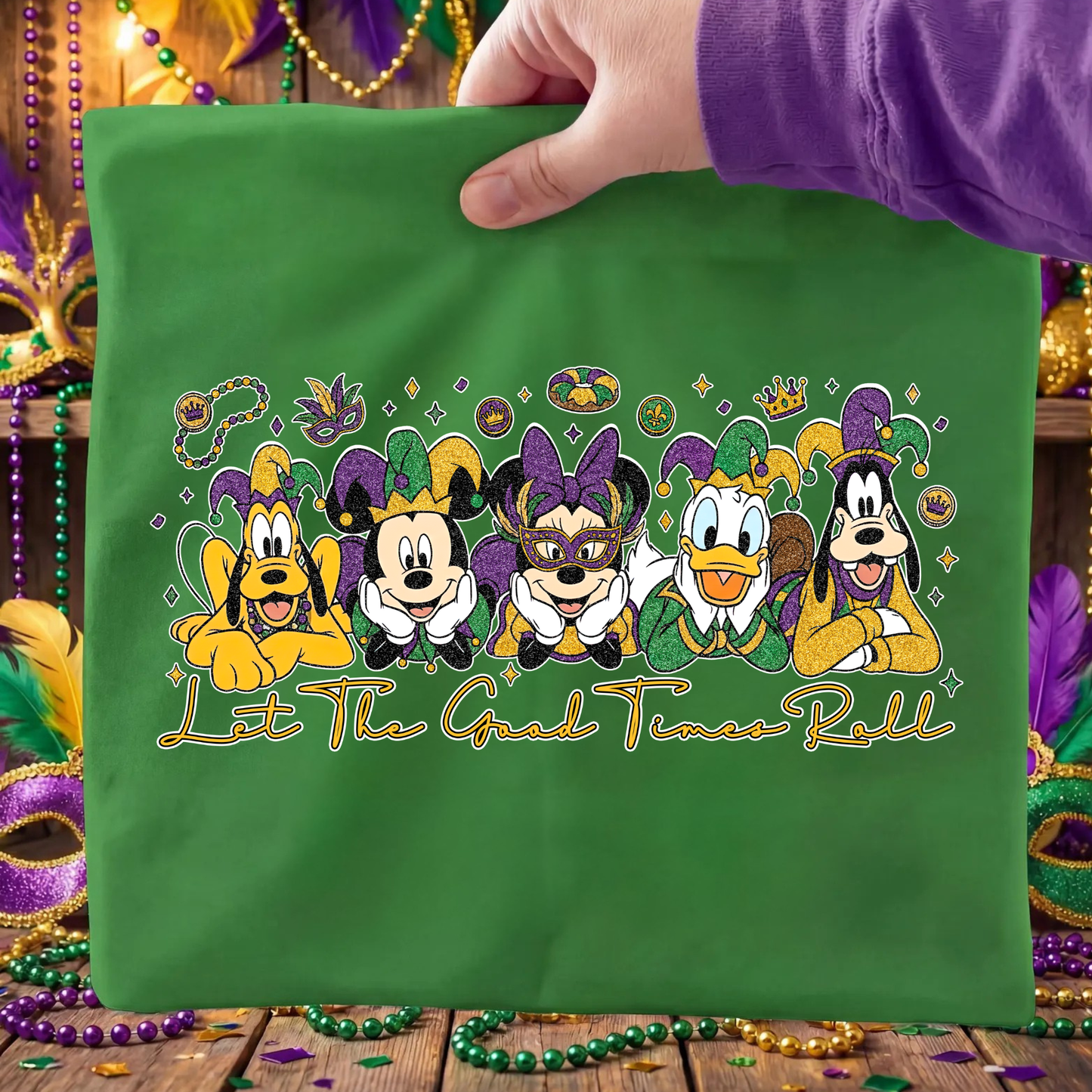 MARDI GRAS LET THE GOOD TIMES ROLL MOUSE GANG SHIRT