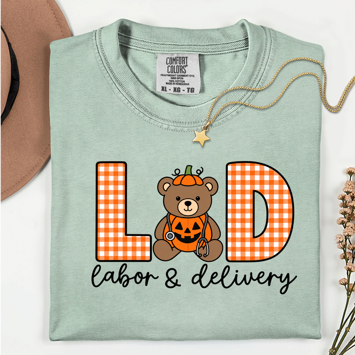 Halloween Pumpkin Labor & Delivery Nurse Shirt – Comfort Colors Halloween OB Nurse Tee