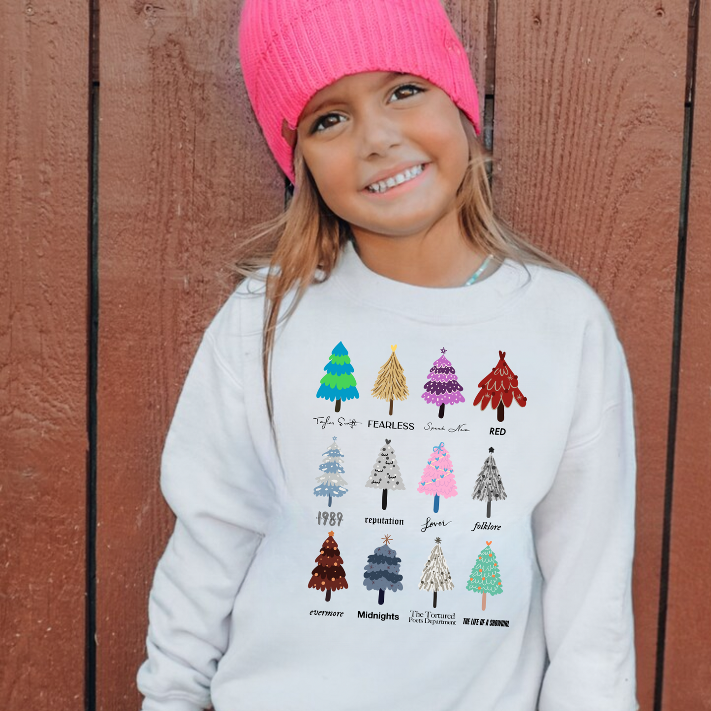 Album Christmas Trees Crewneck Sweatshirt for Girls