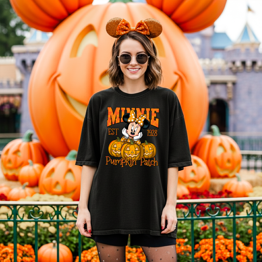 MINNIE’S PUMPKIN PATCH SHIRT - FALL HALLOWEEN COMFORT COLORS TEE
