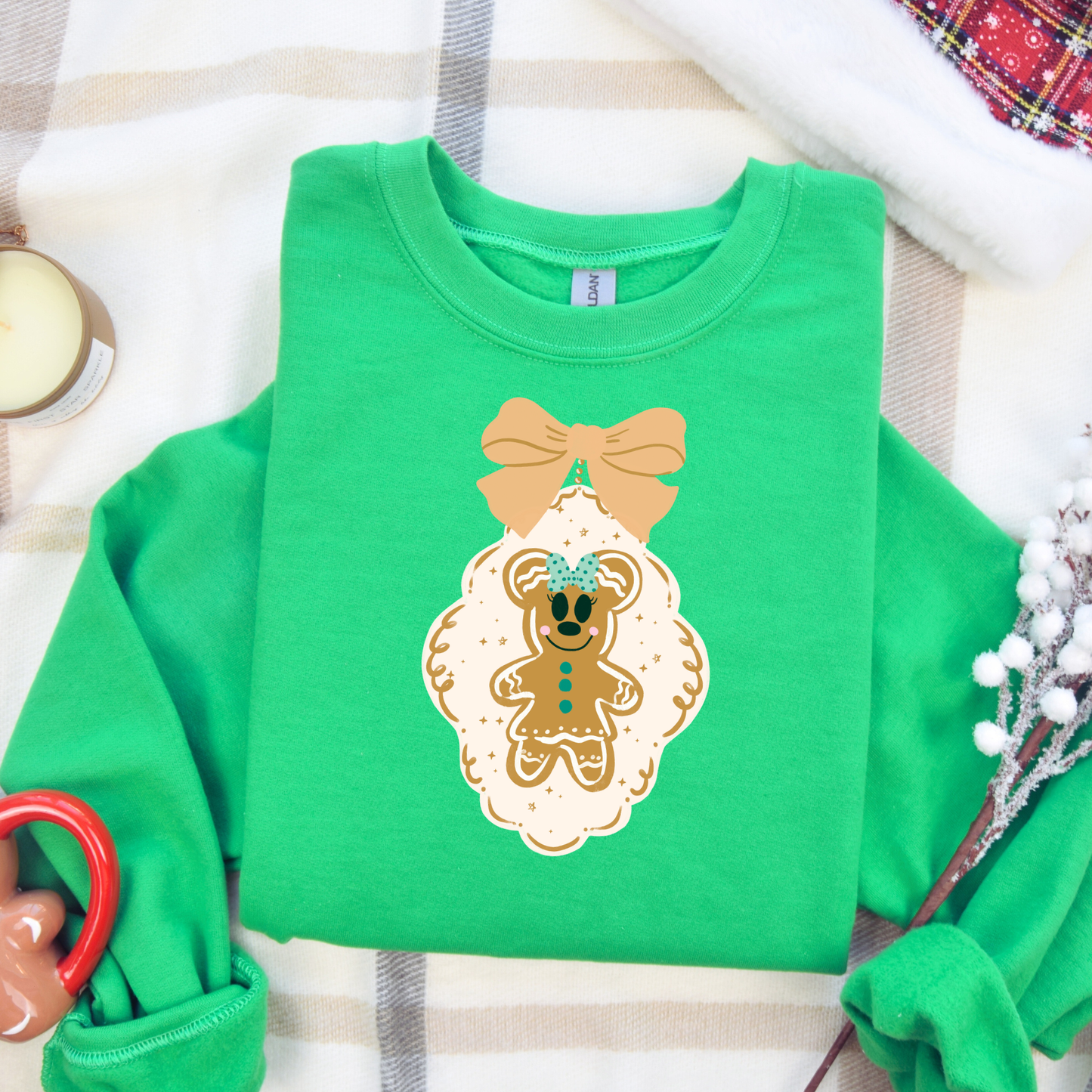 Gingerbread Coquette Christmas Crewneck Sweatshirt