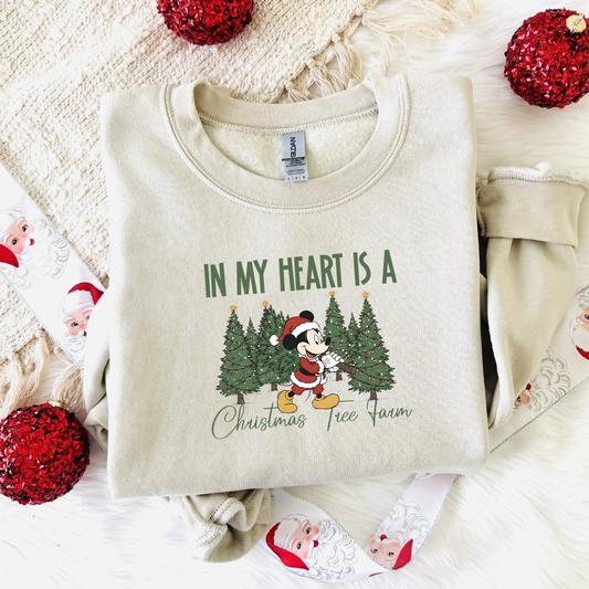 Christmas Tree Farm Magical Mouse Crewneck Sweatshirt