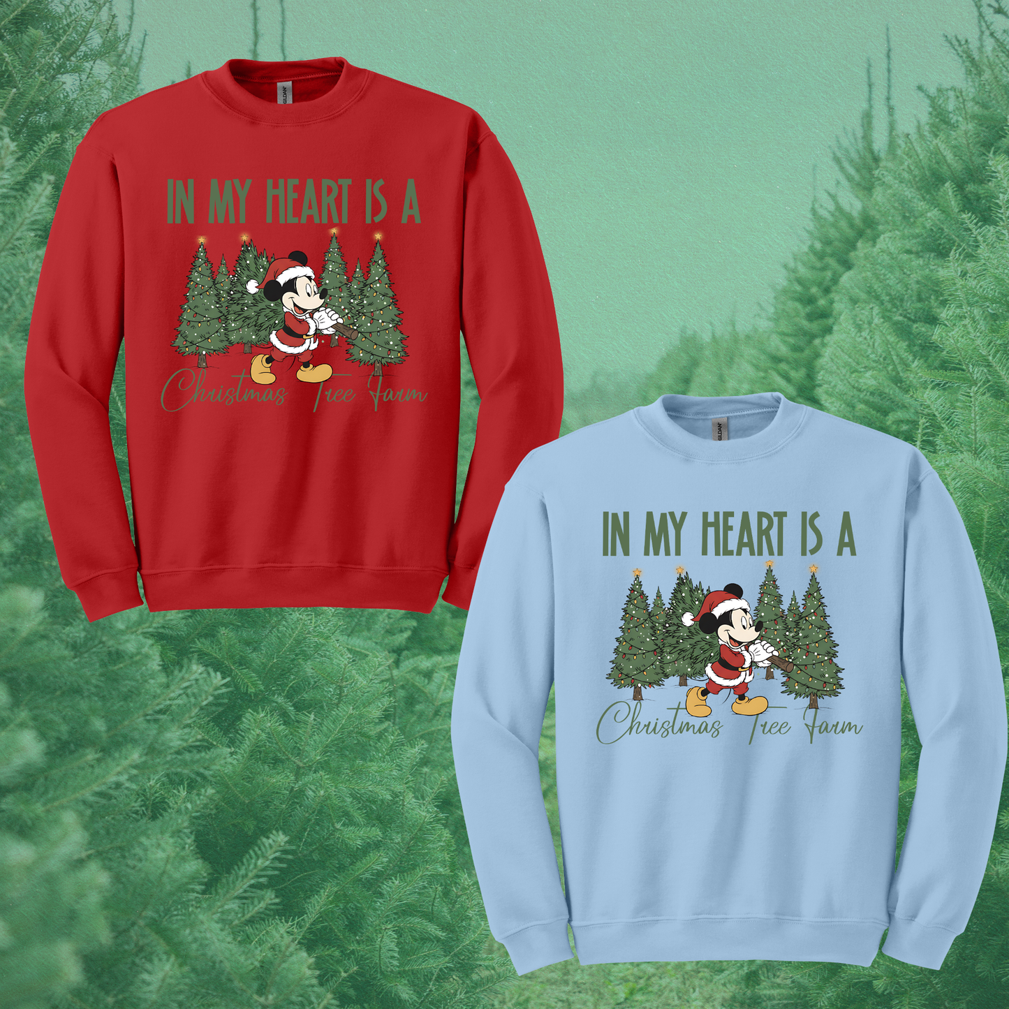 Christmas Tree Farm Magical Mouse Crewneck Sweatshirt