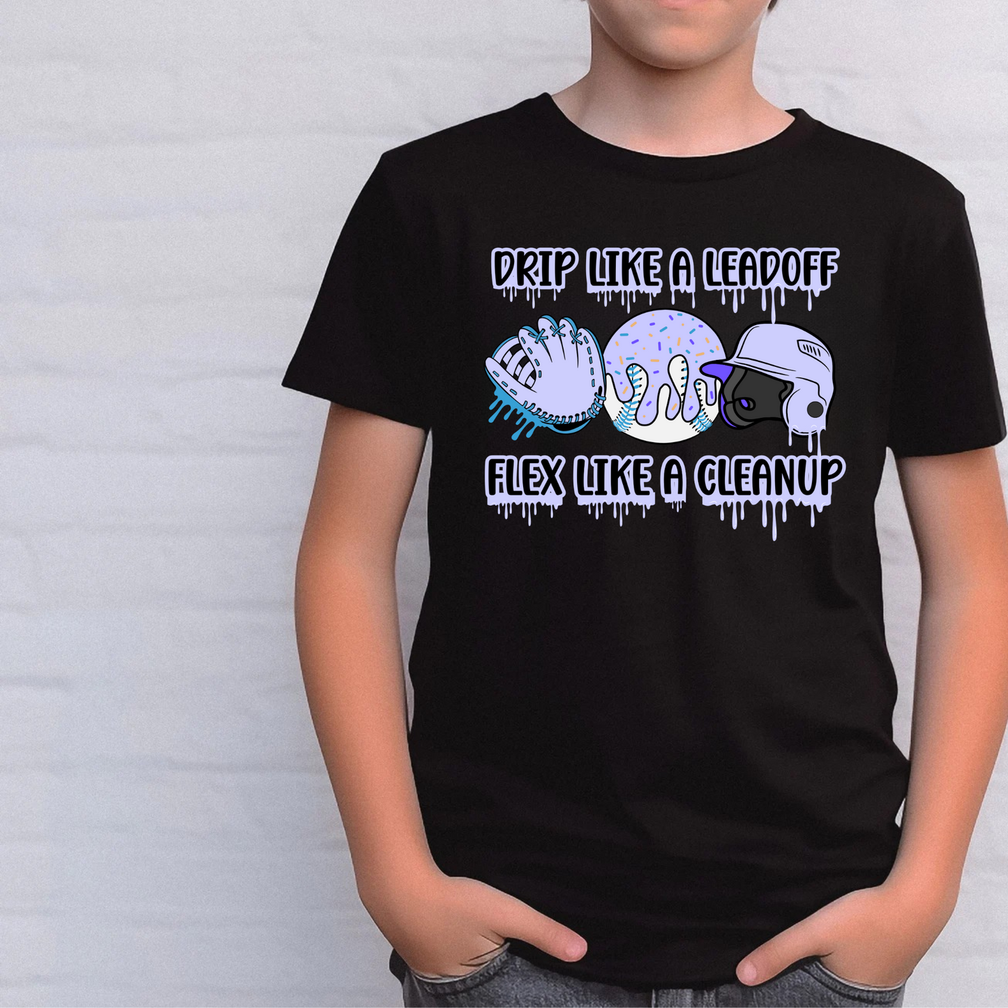 Drip Like A Leadoff Baseball Shirt for Kids