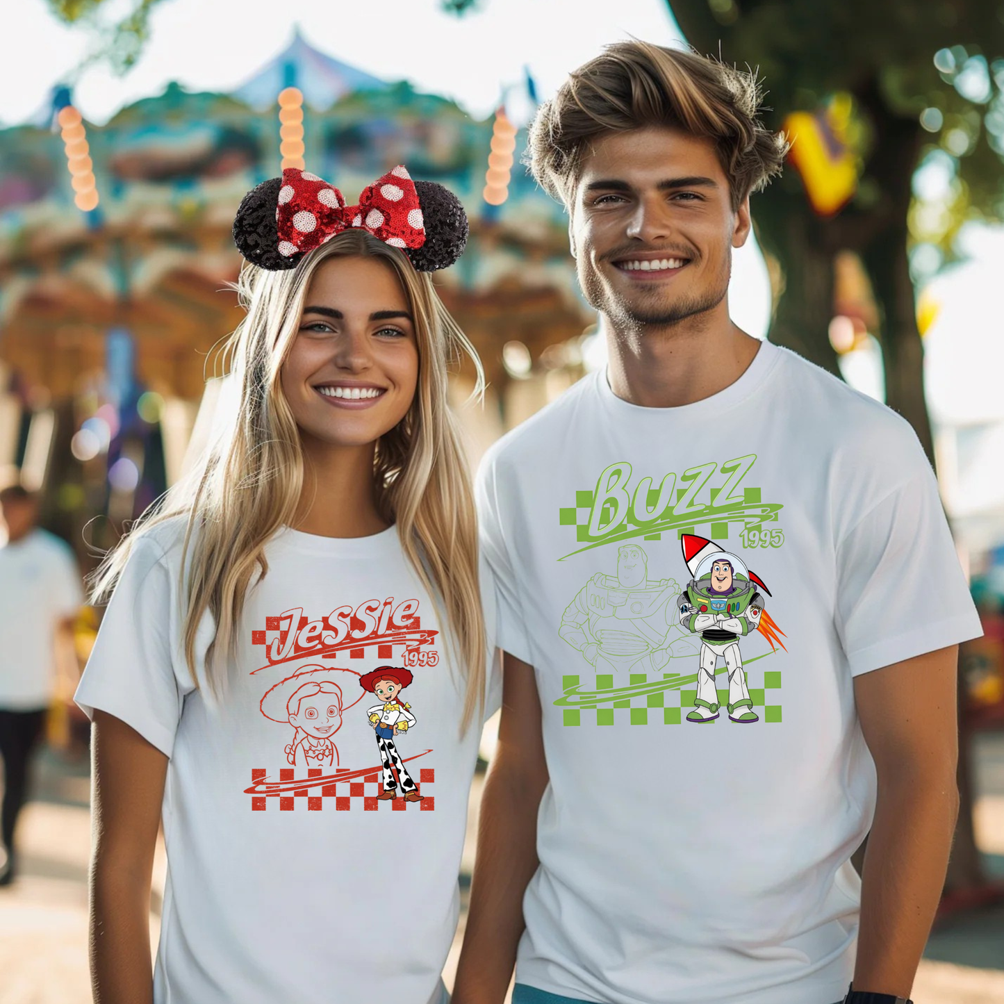 HALLOWEEN PARTY MATCHING COUPLES SHIRTS - TOYS COMFORT COLORS