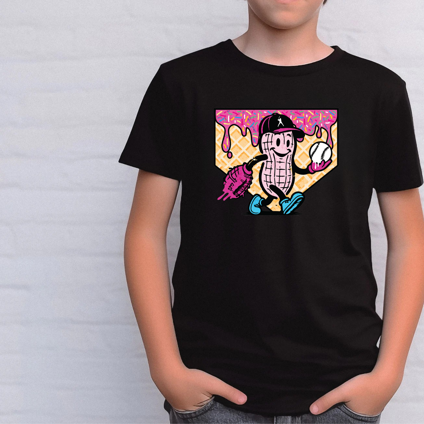 Peanut Drip Baseball Shirt for Kids