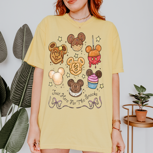 HERE FOR THE SNACKS COQUETTE SHIRT