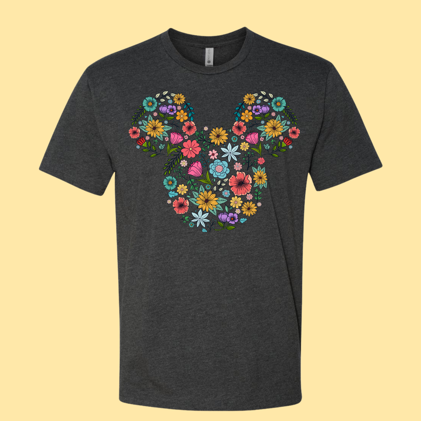 FLORAL MOUSE - NEXT LEVEL CVC SHIRT