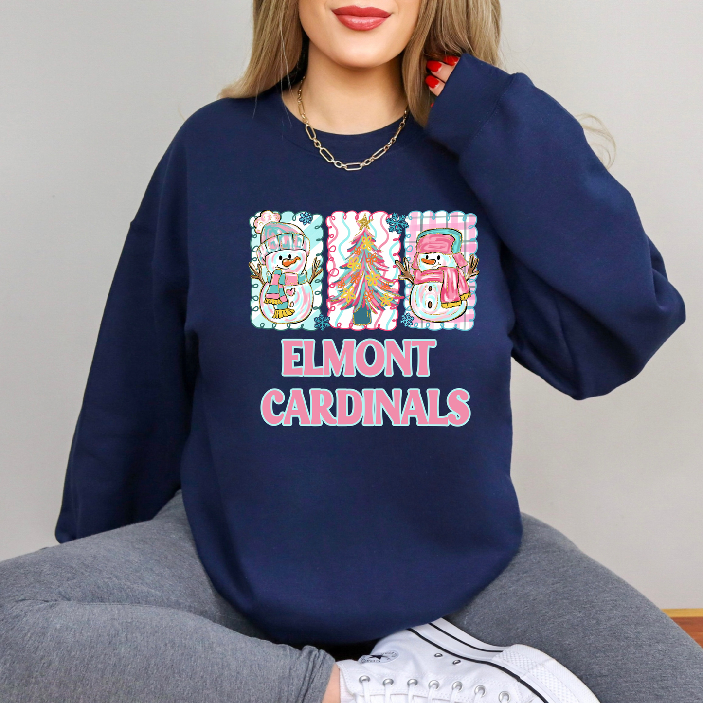 Custom Winter Teacher Sweatshirt | School Staff Crewneck | Snowman & Snowflake Winter Teacher Shirt | Personalized Teacher Gift | Gildan 18000