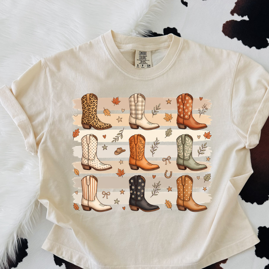Cowgirl Boots Comfort Colors Shirt | Western Graphic Tee | Country Concert & Rodeo Shirt