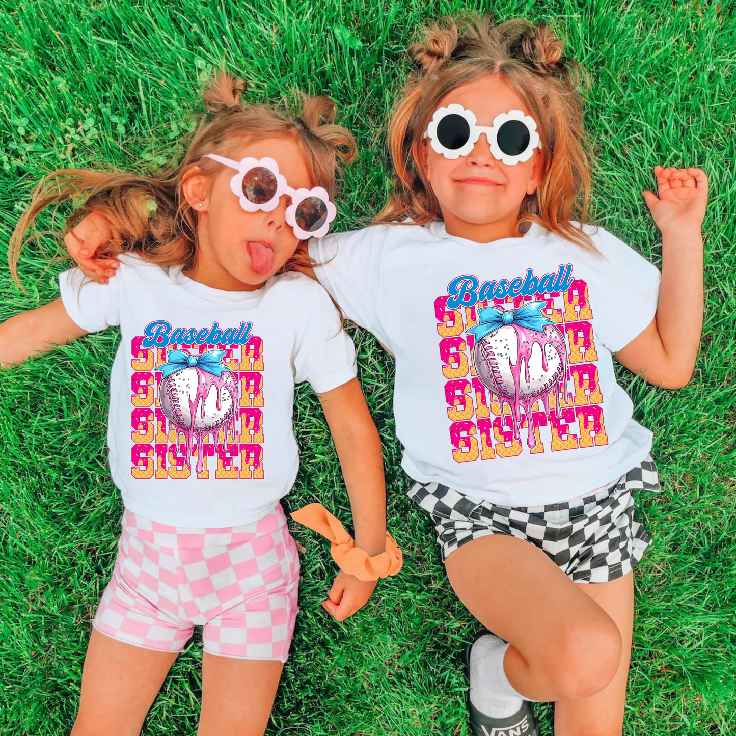 Baseball Sister Drip Shirt for Kids