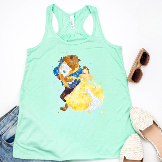 BELLE & BEAST Racerback Tank for Women – Lightweight Vacation Graphic Tank