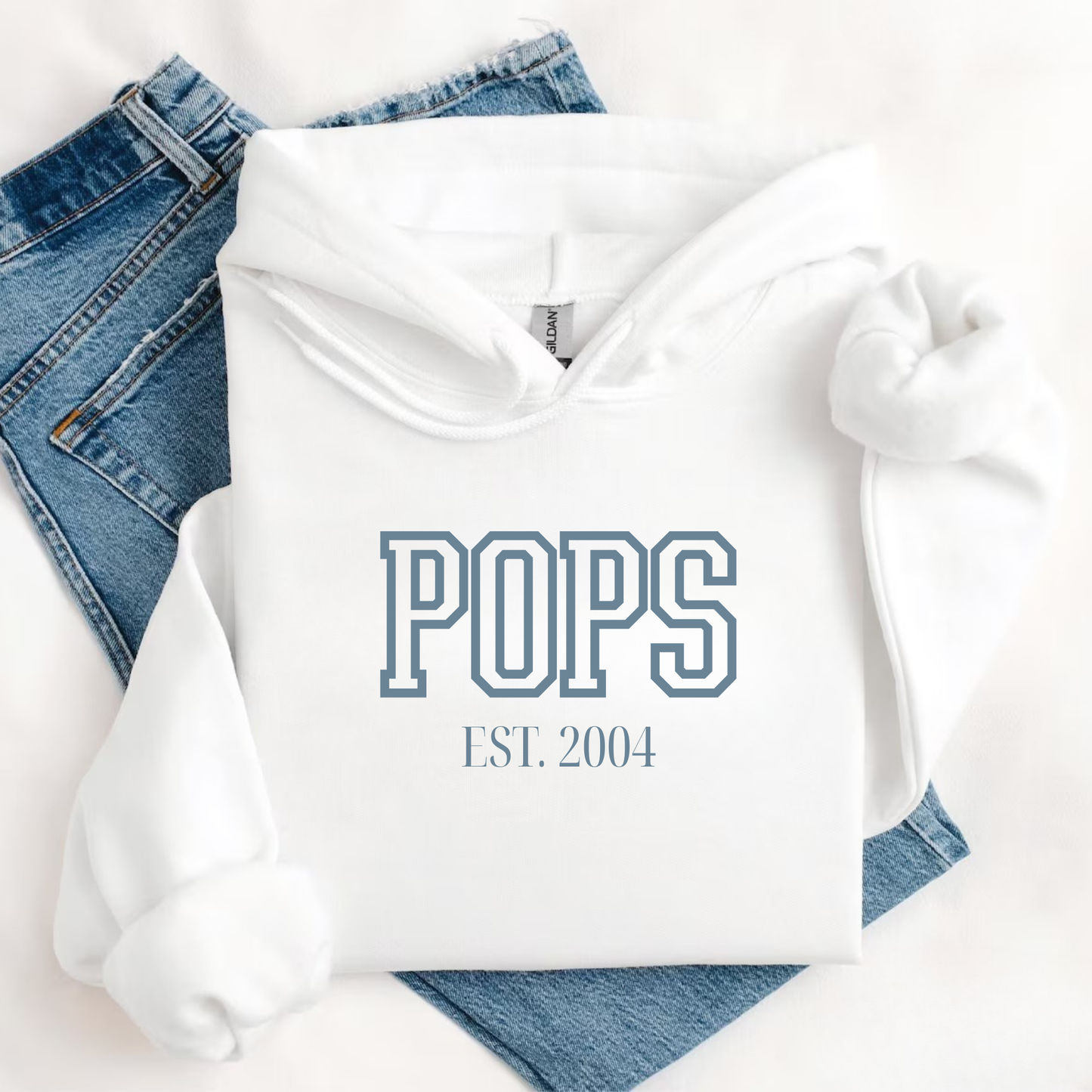 Custom Dad Grandpa Uncle Hoodie with Kids Names on Sleeve, Personalized Family Hoodie Gift, Est Year Pullover, Father’s Day Birthday Christmas Gift