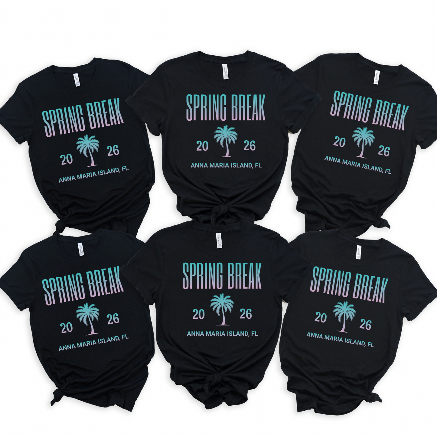 Spring Break 2026 Family & Group Shirts – Custom Location Vacation Tees