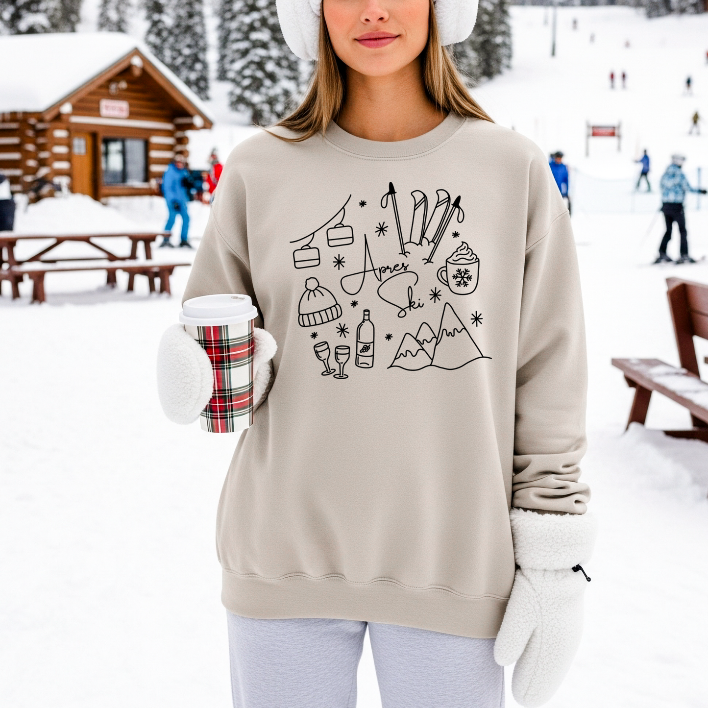 Après Ski Crewneck Sweatshirt – Cozy Winter Pullover for Ski Trips, Mountain Getaways & Après Ski Style