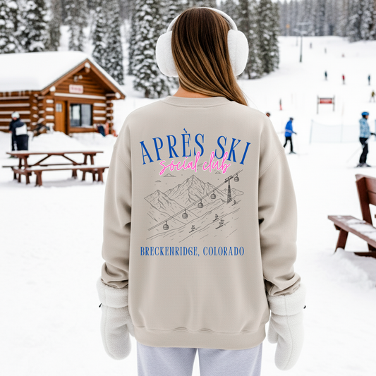 Après Ski Crewneck Sweatshirt – Cozy Winter Pullover for Ski Trips, Mountain Getaways & Après Ski Style