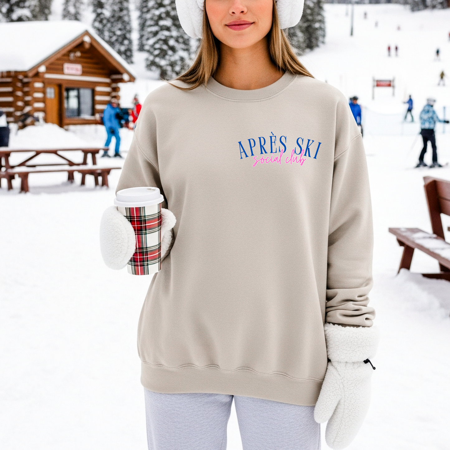 Après Ski Crewneck Sweatshirt – Cozy Winter Pullover for Ski Trips, Mountain Getaways & Après Ski Style