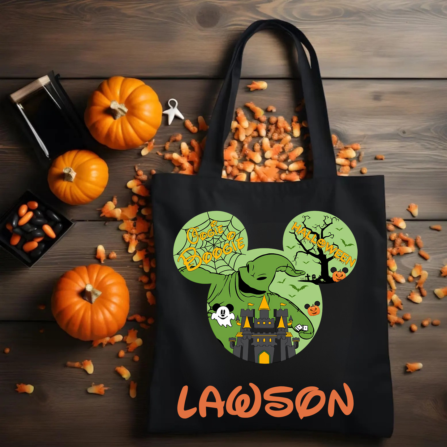 PERSONALIZED OOGIE CANDY TOTE Bag | Trick or Treat Tote