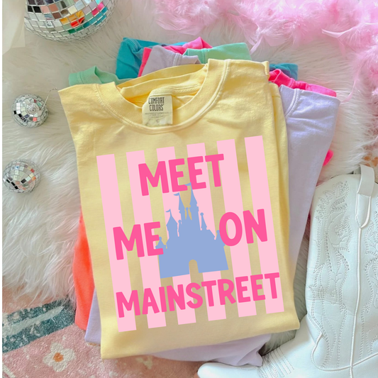MEET ME ON MAIN STREET - COMFORT COLORS TSHIRT OR BOXY CROP