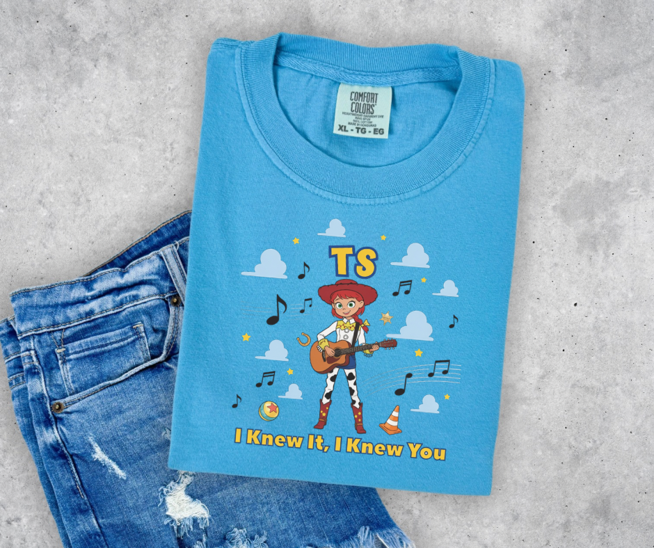 I KNEW IT COWGIRL TANK OR TEE - COMFORT COLORS - MAGICAL PARK DAY VACATION TOP