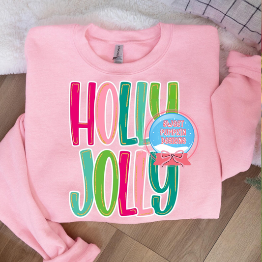 Pink Preview Sale - Pink Holly Jolly Sweatshirt