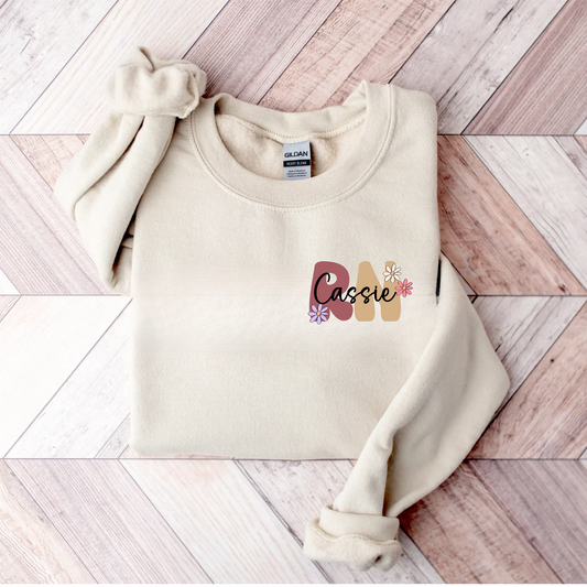 Personalized RN Registered Nurse Crewneck Sweatshirt