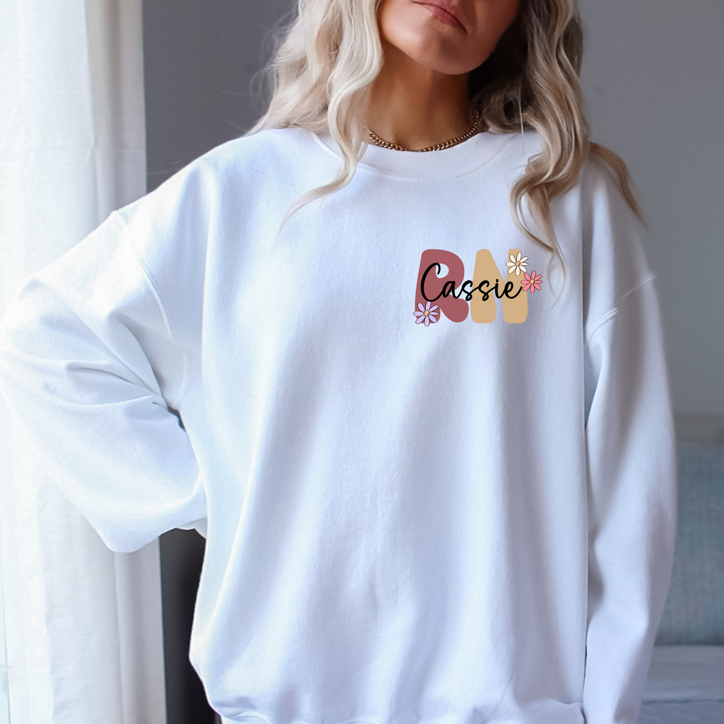 Personalized RN Registered Nurse Crewneck Sweatshirt