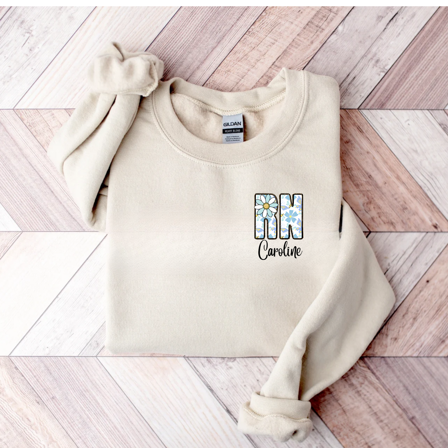 Personalized RN Registered Nurse Crewneck Sweatshirt