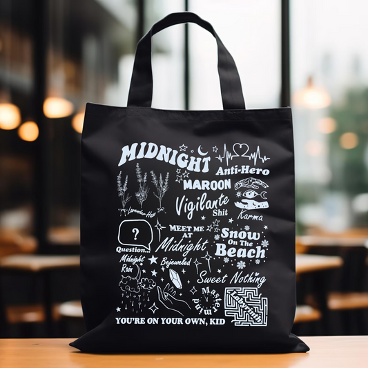 Midnights Black Tote Bag