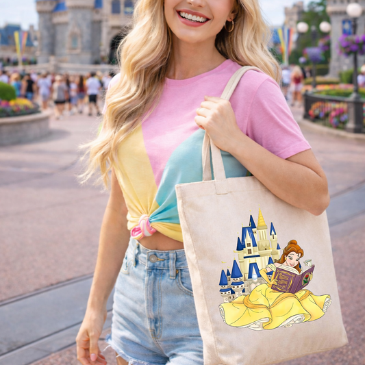 Reading Belle | Cute Princess Aesthetic Gift | Everyday Book & Market Tote