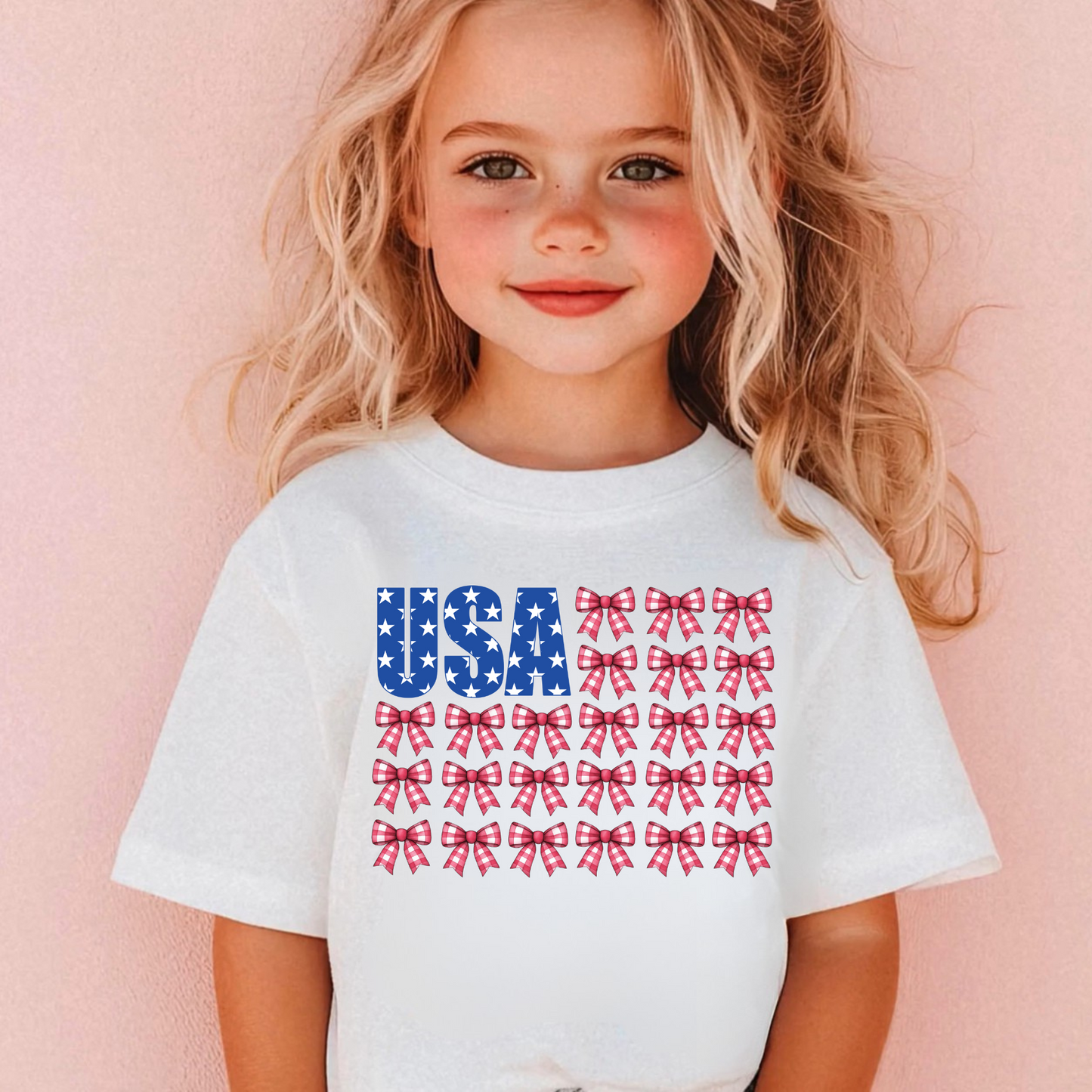 Coquette USA Bow Shirt for Girls