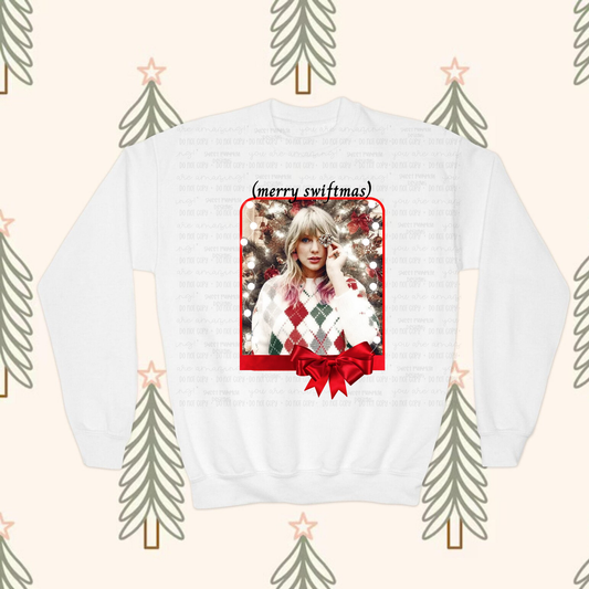 Merry Sw1ftmas Christmas Crewneck Sweatshirt for Girls