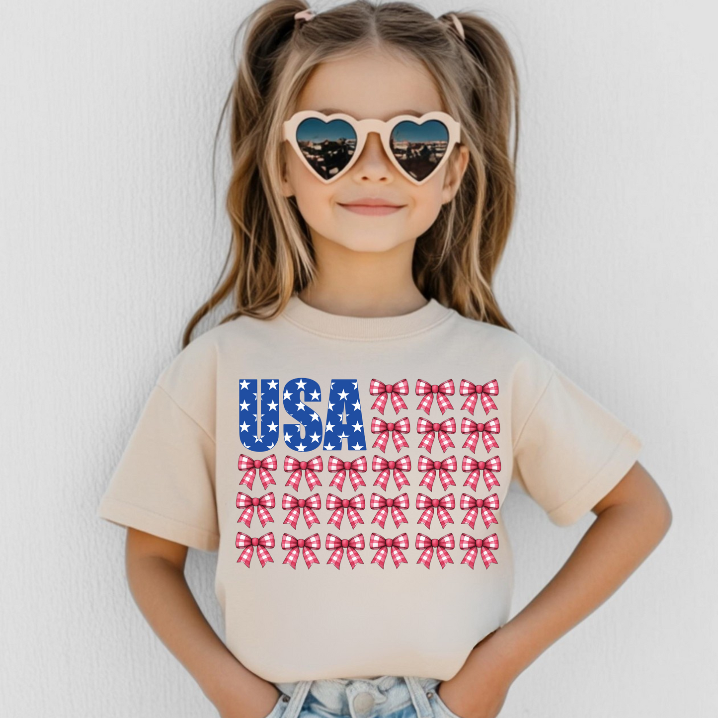 Coquette USA Bow Shirt for Girls