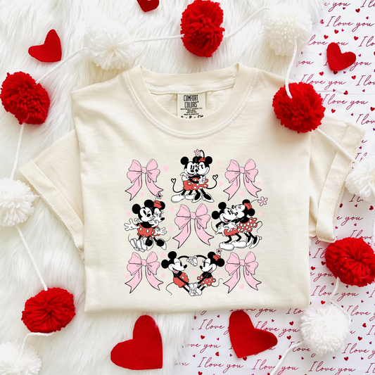 MOUSE VALENTINES DAY BOWS | Cozy Park Day Shirt